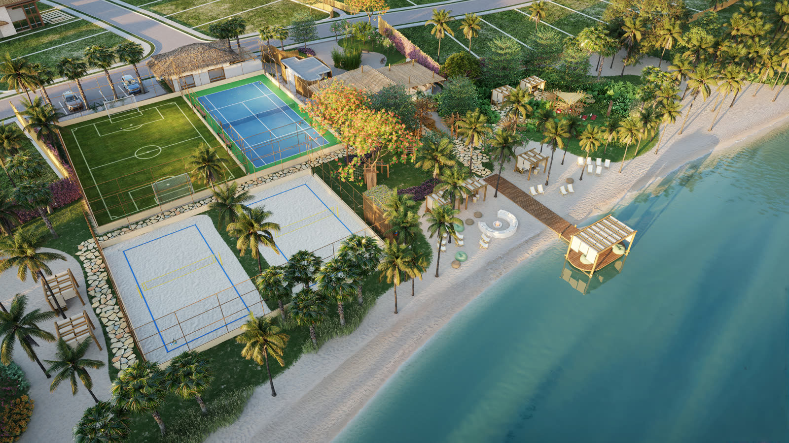 Vista aerea do clube do Vila do Morro